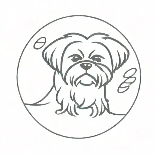 Shih Tzu Dog Paw Print