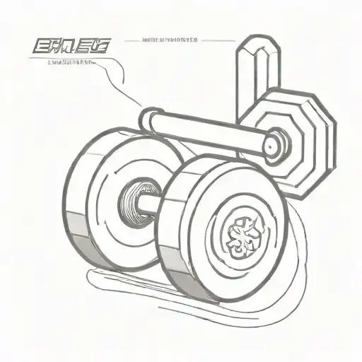 A Minimalist Design Of A Dumbbell With A Hidden Religious Symbol Incorporated In The Handle