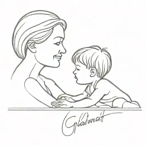 Love Of Grandmother And Grandson