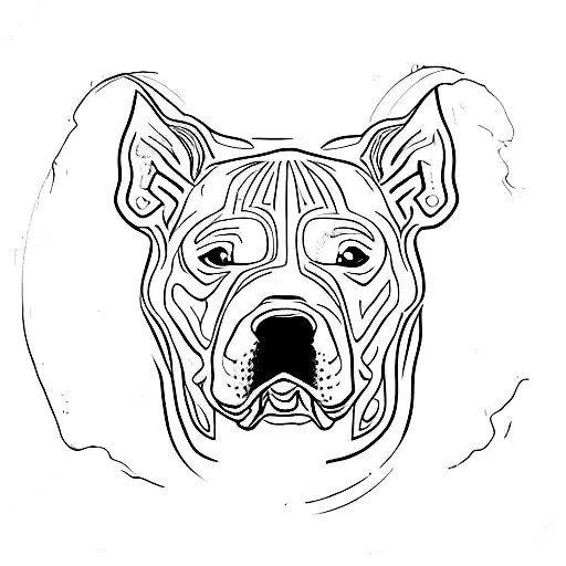 Perro Pitbull Cara De Enojado Tributo Muerto