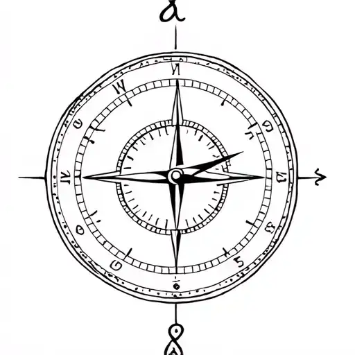 Clock And Compass Surrounded