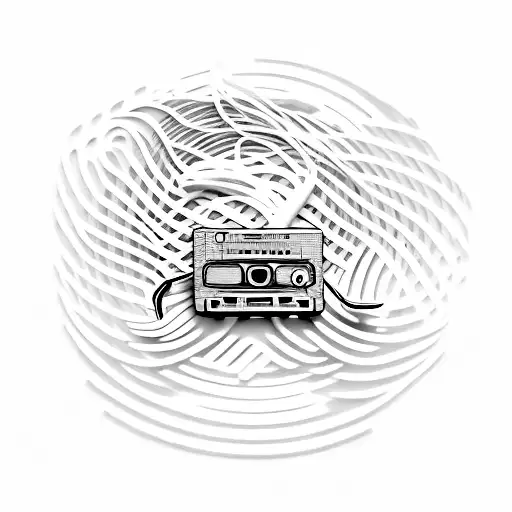 A Cassette Tape Transforming Into A Bird