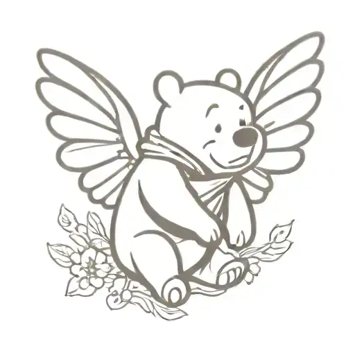 Winnie The Pooh With Angel Wings