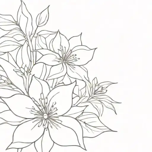 Bouquet With Rose Poinsettia Narcissus Flower