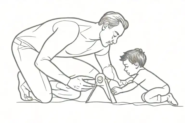 Father And Son Playing