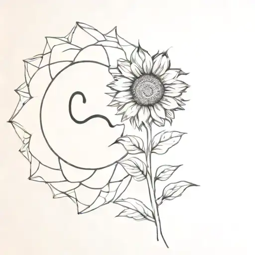 Sunflower And Infinity Symbol