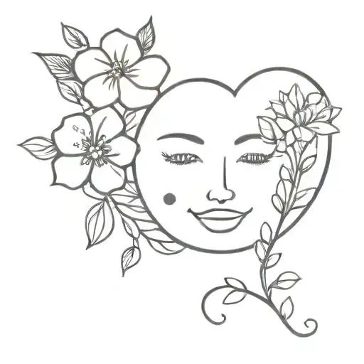 Travel Love Happy Face And Flowers