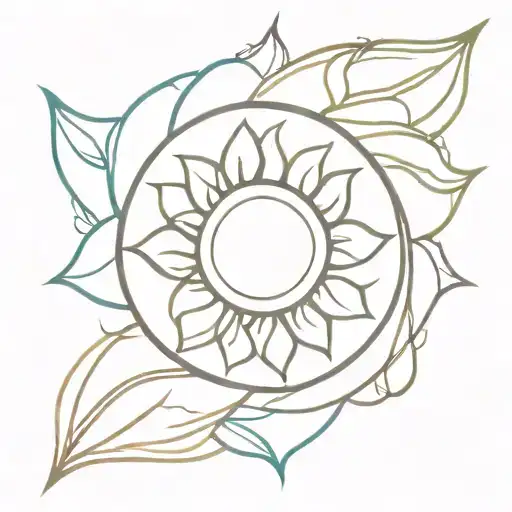 Sunflower In An Infinity Symbol Merging
