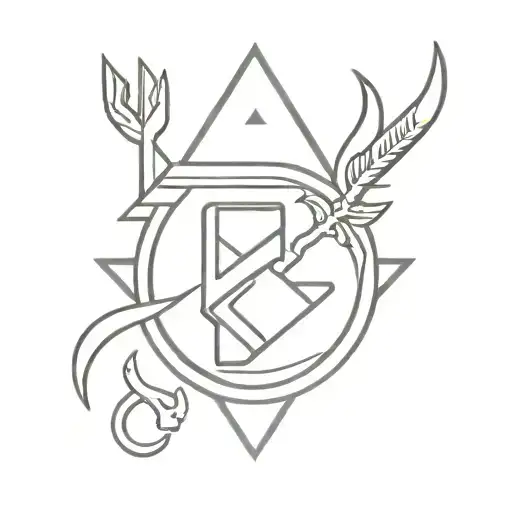 A Scout Symbol Integrated With Gaming Icons