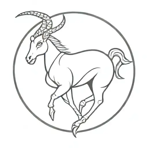 Capricorn Symbol With 01