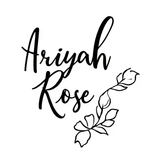 Cursive Font Name Ariyah Rose