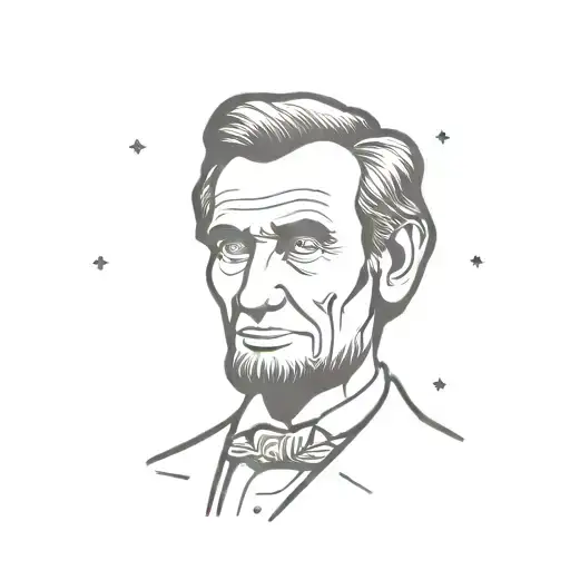 Generate A Very Simplistic Abraham Lincoln Tatoo Portrait