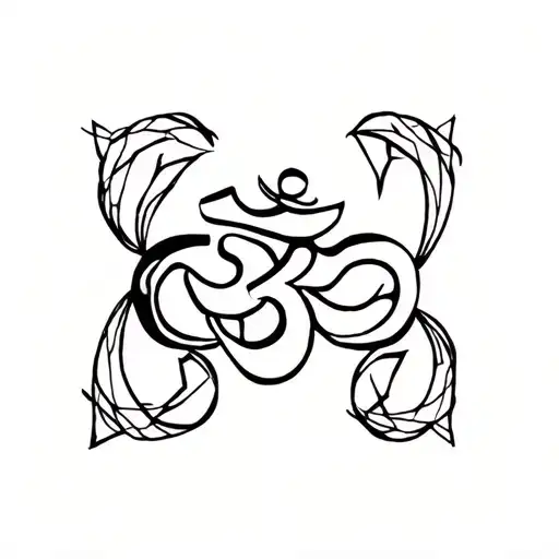 Lettre Om Symbol Intertwined