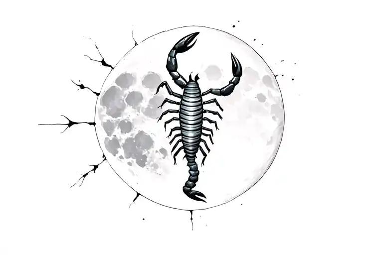 Scorpion Stinging Bloody Moon