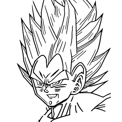 Vegeta From Dbz In A Black And Grey Anime Style