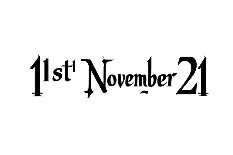 1St November 2021 In Roman Numbers With A Surprise Twist
