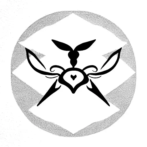 Peach Outline Star Sign Scorpio Inside