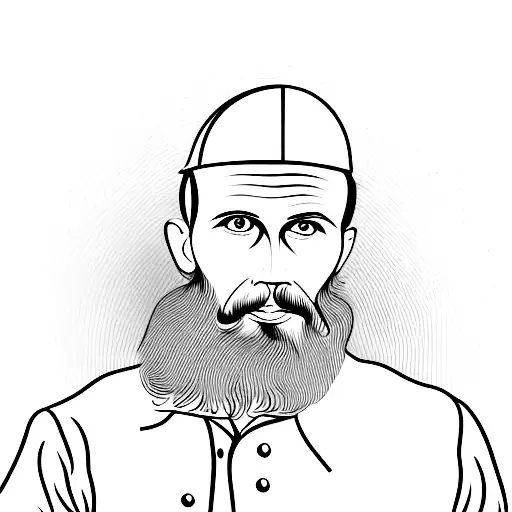 A Portrait Of Fyodor Dostoevsky With A Coffee Cup