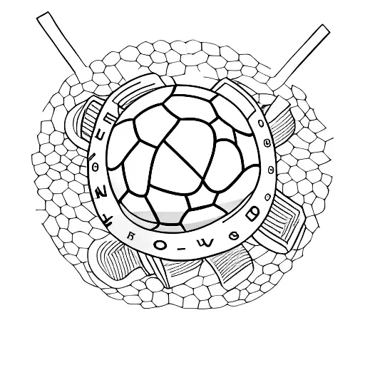 A Minimalist Tattoo Of A Soccer Ball With A Coffee Cup And A Book On Either Side