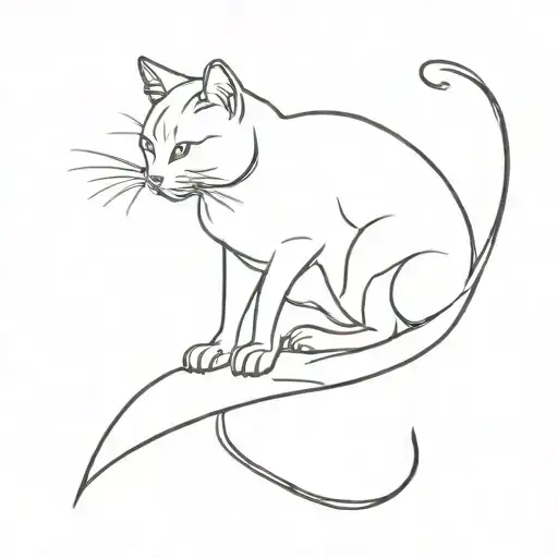 Three Legged Cat Silhouette