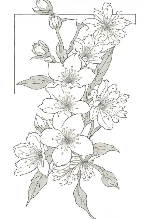 Birth Flower March Cherry Blossom And September Aster