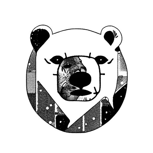 Polar Bear Side On Patchwork