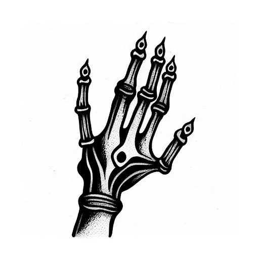 Skeleton Hand With Blunt