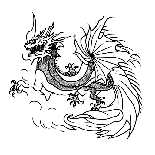 Japanese Dragon Ascending