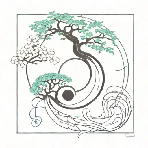 Yin Yang With Music Bonsai Tree