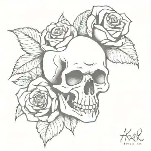 Skull With Roses