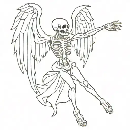 Skelleton Angel Falling