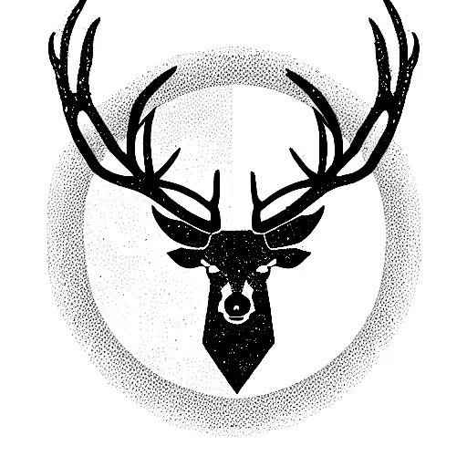 Elk With Star Of David In Between It's Horns Like A Sun