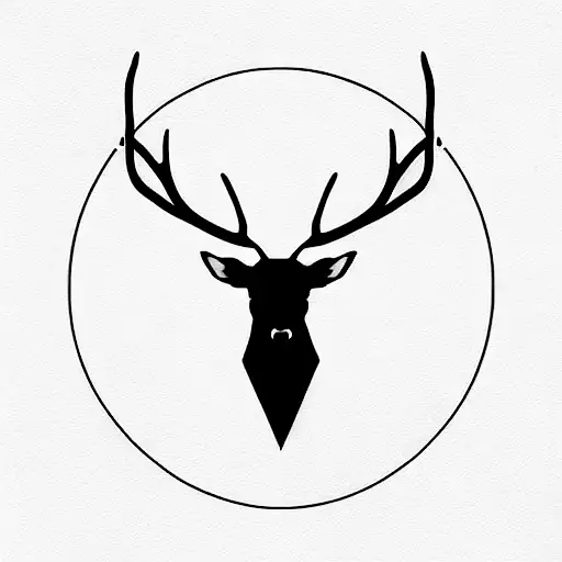 Elk With Star Of David In Between It's Horns