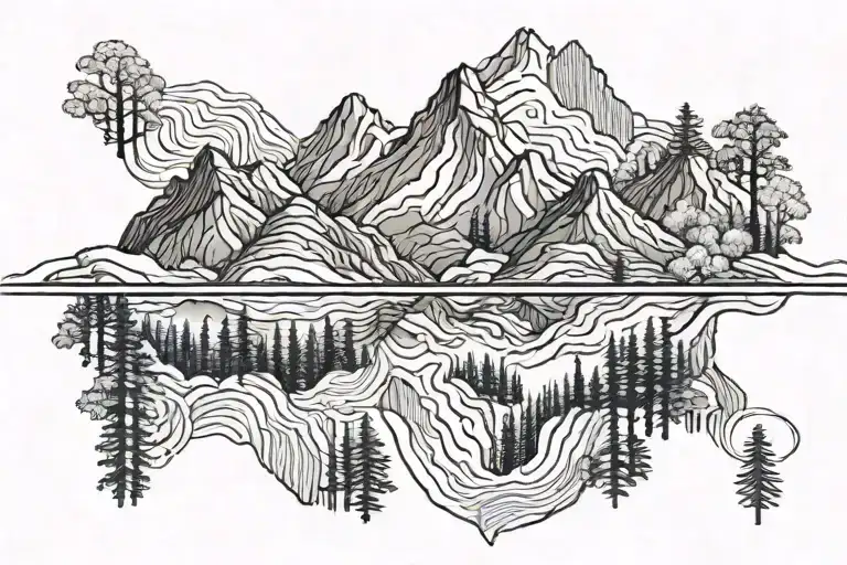 Stream Splits The Mountain