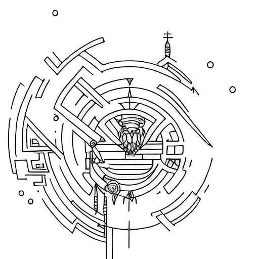 A Minimalist Tattoo Combining Elements Of Stoicism And Mythology