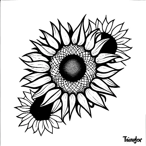 The Sun From Tangled Mixed With A Sunflower
