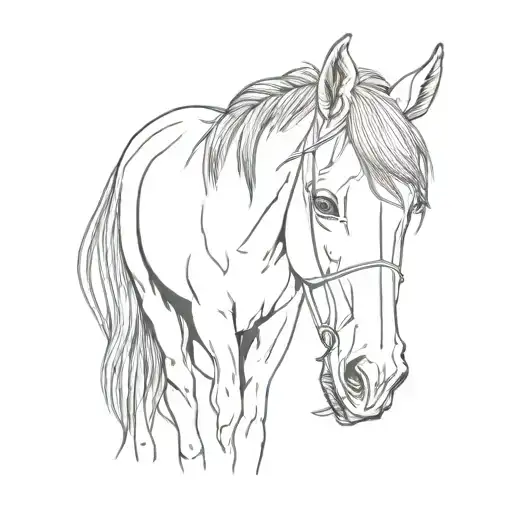 Baby Horse Wearing Scarf