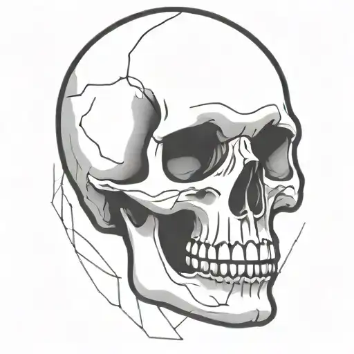 Simple Skull Outlined