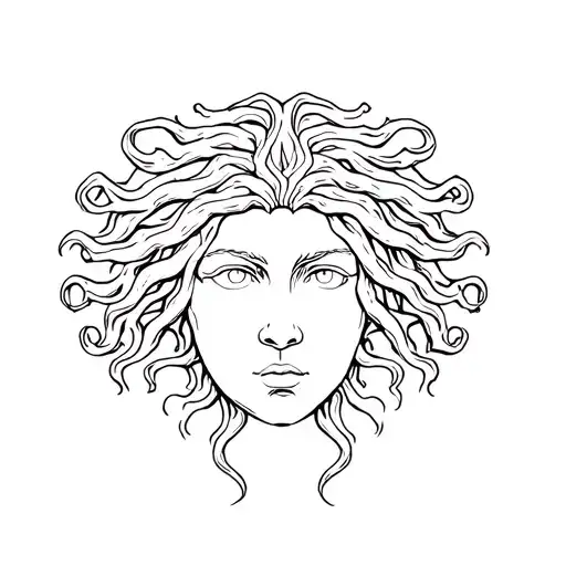 Mythological Medusa Head