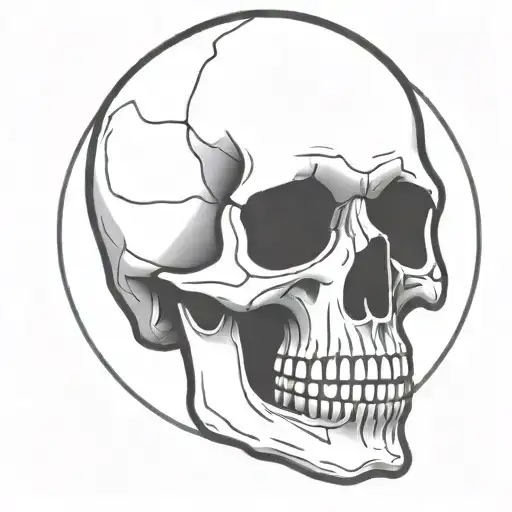 Simple Skull Outlined