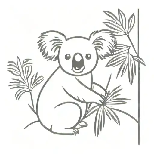 Koala And Palm Tree