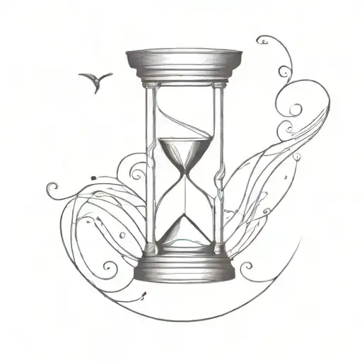 Hourglass Filled With Swirling