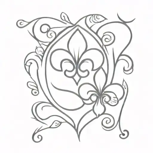 Mom And Dad Fleur De Lys Flower