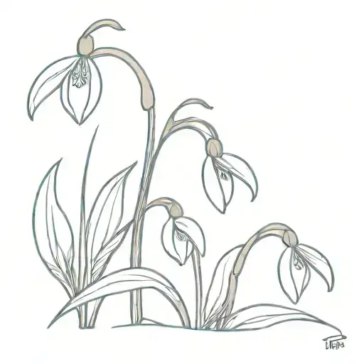 Snow Drops In Neda Symbol
