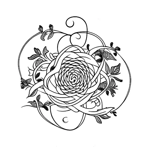 Sternum And Collarbone Floral Vines Symbolizing Life And Perseverance