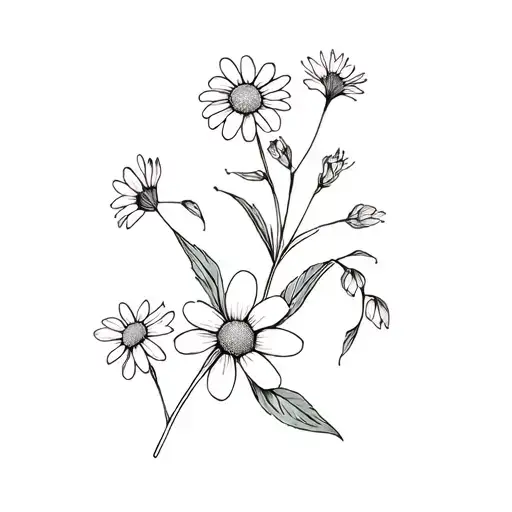 Honeysuckle And Daisy