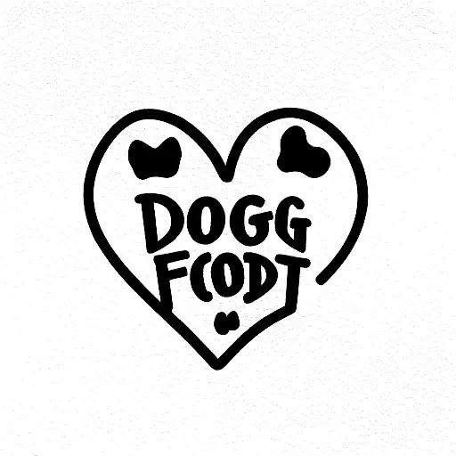 Dog Food Print With Heart