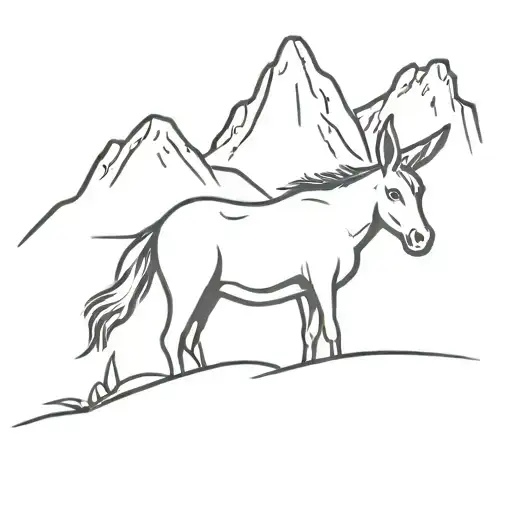 Mule Going Up A Mountain