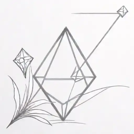 A Diamond Balancing On Top Of A Single Blade Of Grass