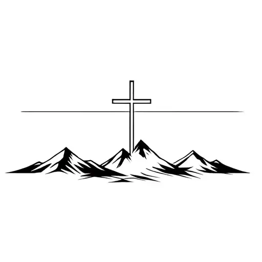 Cross And Mountain